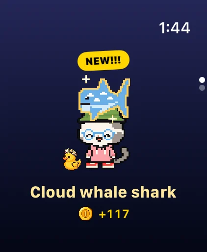 Watch result screen with a NEW badge on a first catch